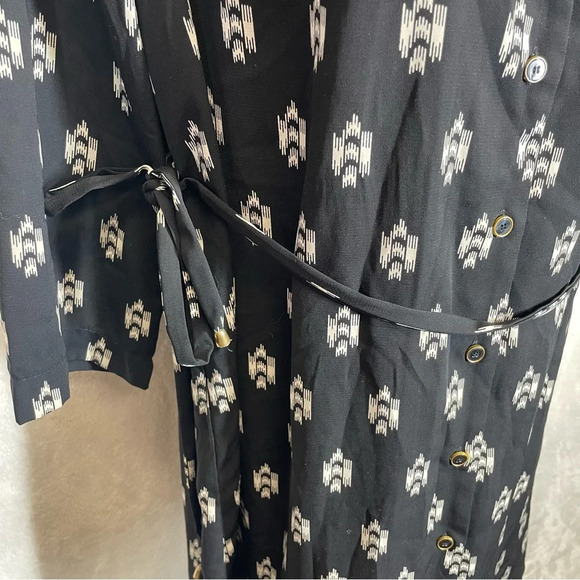 41 Hawthorn shirt dress roll tab sleeves women’s medium black career casual - Picture 5 of 7